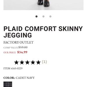 G.H.Bass & Co. checkered cotton & spandex pants